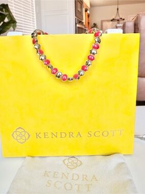 Kendra Scott Red and Gold Beaded Game Day Bracelet
